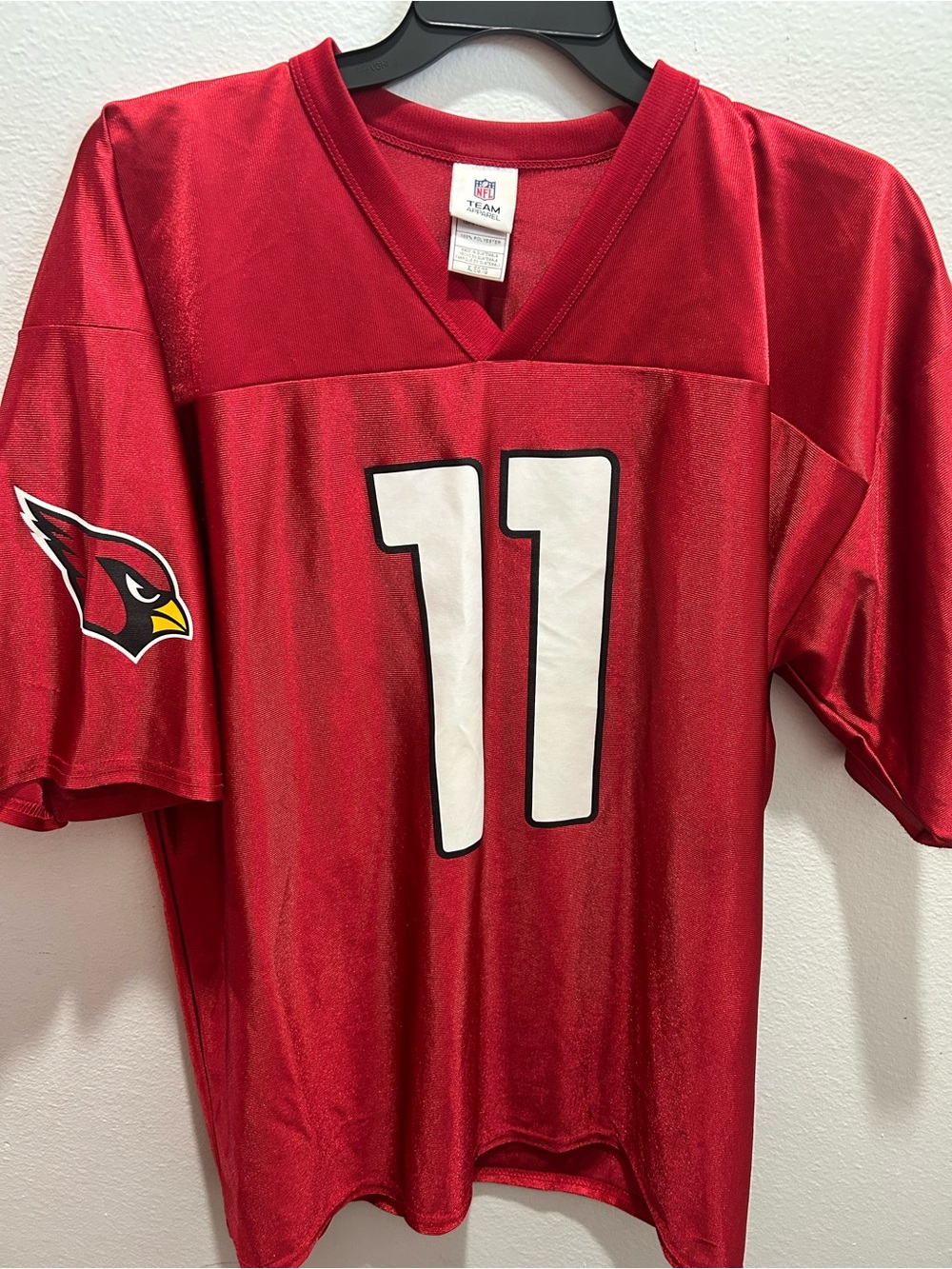 NFL Red Arizona Cardinals #11 Jersey with White Numbers